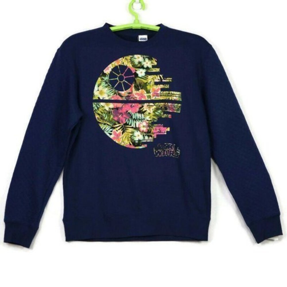 Star Wars Death Flower Sweatshirt‎ Blue Medium